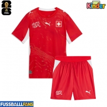 Schweiz Heimtrikotsatz Kinder WM 2026 Kurzarm (+ Kurze Hosen)